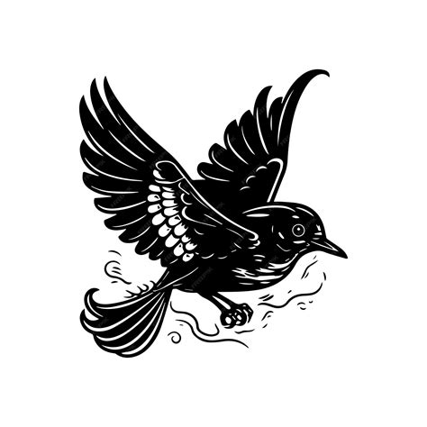 Bird Tattoo Stencil