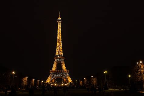 París Torre Eiffel Noche Foto Gratis En Pixabay Pixabay