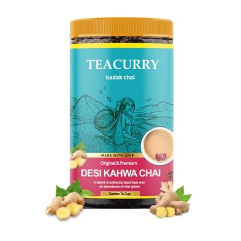 Teacurry Desi Kahwa Chai 100 Grams 50 Cups Desi Kahwa Tea With Assam Black Tea 100