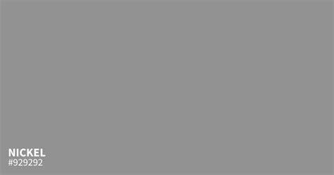 929292 Nickel Color Values Shades And Combinations