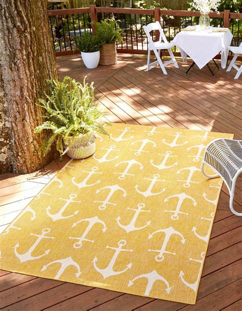 Amazon Unique Loom Outdoor Coastal Collection Area Rug Ahoy