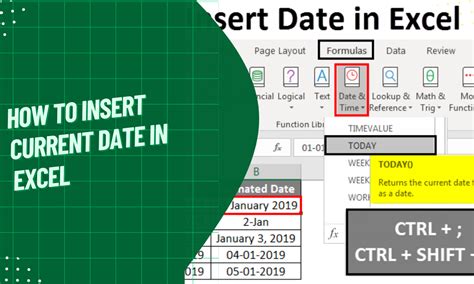 How To Insert Current Date In Excel Methods And Importance Earn And Excel