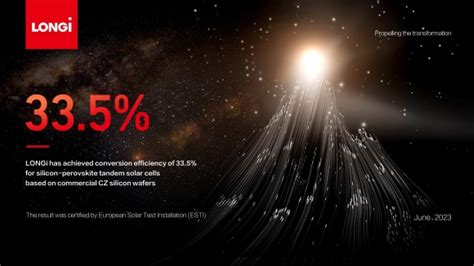 Longi Annonce Un Rendement De Pour Ses Cellules Solaires Tandem
