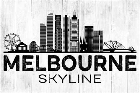 Melbourne City Skyline Silhouette Graphic by RODesign · Creative Fabrica