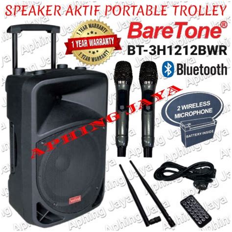 Jual Speaker Aktif Portable Wireless Meeting BareTone BT 3H1212BWR 12