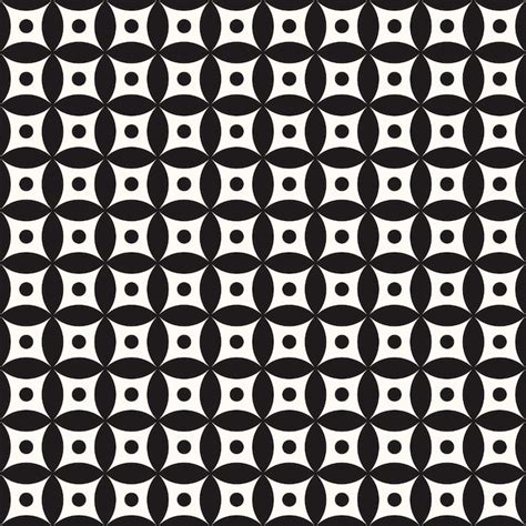 Premium Vector Vector Geometric Seamless Monochrome Pattern