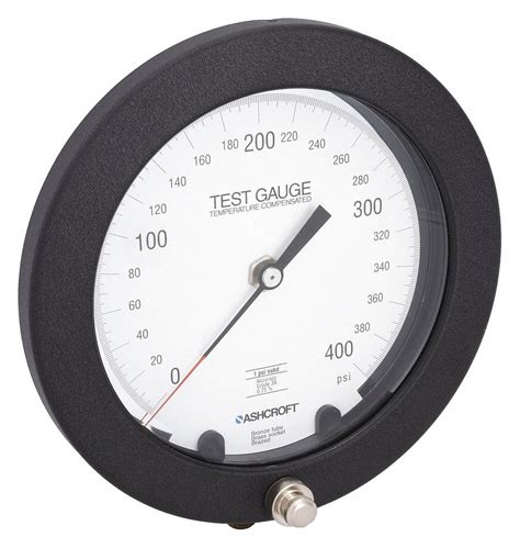 ASHCROFT, Test Pressure Gauge, 0 to 400 psi, Test Pressure Gauge ...