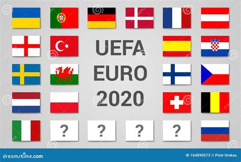 2020 Euro Championship Football Cup Composition Editorial Stock Photo