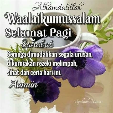 Waalaikumsalam Selamat Pagi ♥ucapan Salam Subuh Dan Selamat Pagi