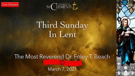 Third Sunday In Lent Youtube