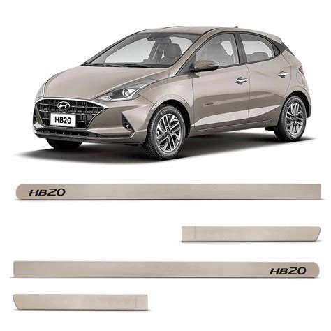 Friso Lateral HB20 2013 A 2020 Prata Sand Slim General Car