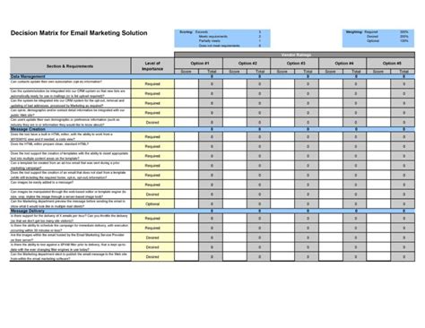 49 Best Decision Matrix Templates Word And Excel ᐅ Templatelab