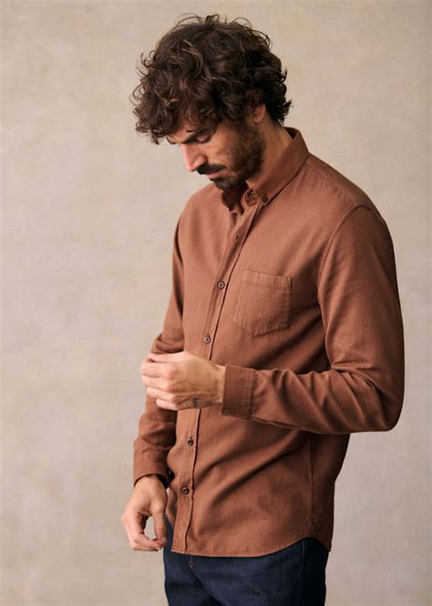 Chemise Charlie Flanelle Marron Coton Octobre Ditions