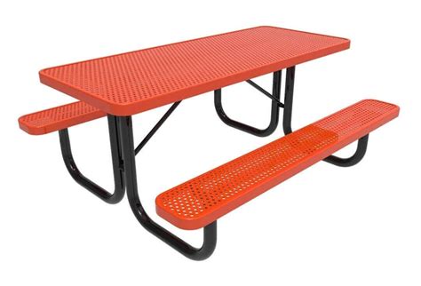 Elite Series 8 Ft Thermoplastic Polyethylene Coated Picnic Table