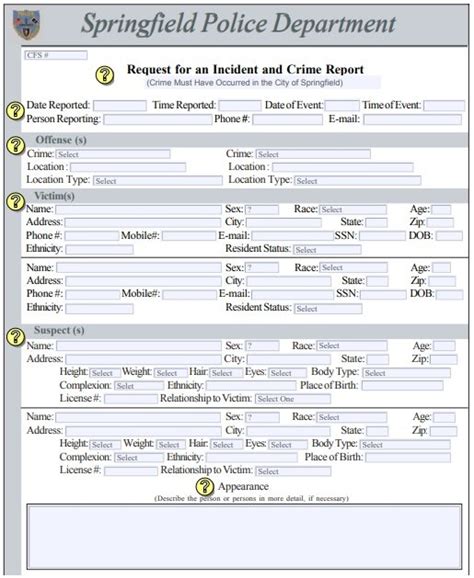 12 Blank Police Report Templates And Examples Word Pdf Excel Tmp