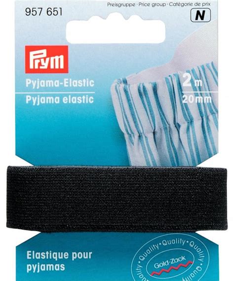 Prym Pyjama Elastic 20 Mm Schwarz