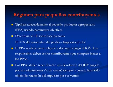 Regimen Tributario Para El Sector Agropecuario Ppt