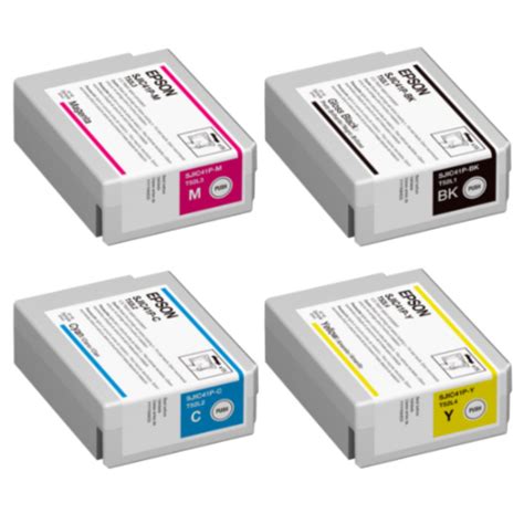 Epson CW C4000 Original Ink Cartridge Combo C M Y K LabelBasic