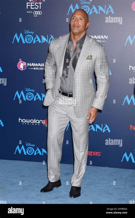Dwayne Johnson Attending The Premiere Of Moana In Los Angeles Stock
