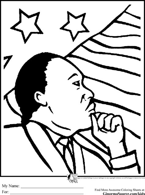 Martin Luther King Day Coloring Pages At Free