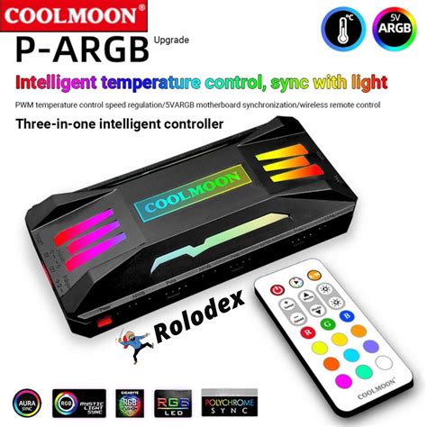 Jual Coolmoon Pa Pwm Argb Fan Hub Remote Controller Shopee Indonesia