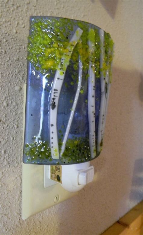 Buy Hand Crafted Aspen Fused Glass Night Light Made To Order From Mountin Designs