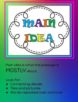 Reading Skill Practice Main Idea By Brenda Swanson Tpt