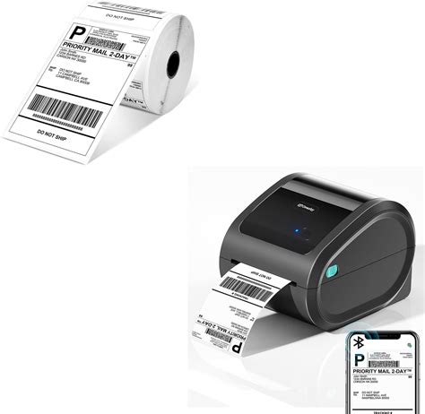 Amazon Omezizy D520BT Bluetooth Shipping Label Printer And 1 Roll