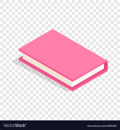 Pink book isometric icon Royalty Free Vector Image