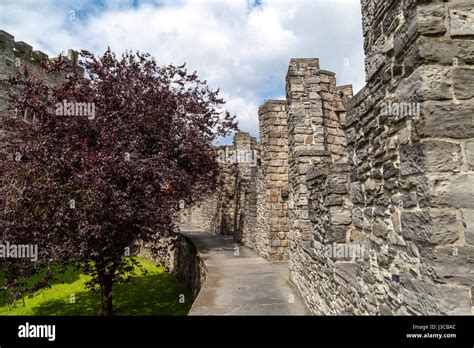 Interior view of medieval castle named Gravensteen (Castle of the Counts) in Ghent, Belgium on ...