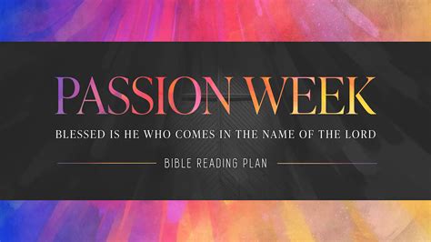 Easter Passion Week Bible Reading