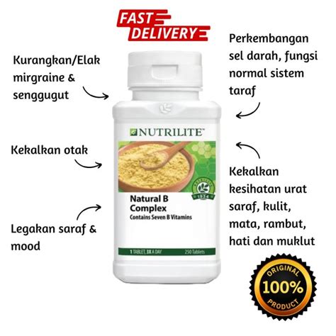 READY STOCK AMWAY Nutrilite Natural B Complex Lazada