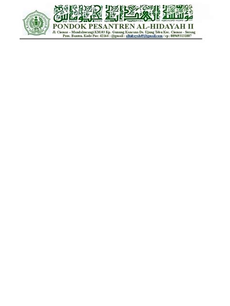 Kop Surat Al Hidayah Ii Gn Kancana Pdf