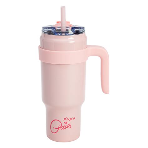 Paris Hilton 40oz Stainless Steel Tumbler With Removable Handle Reusable Straw And Lid