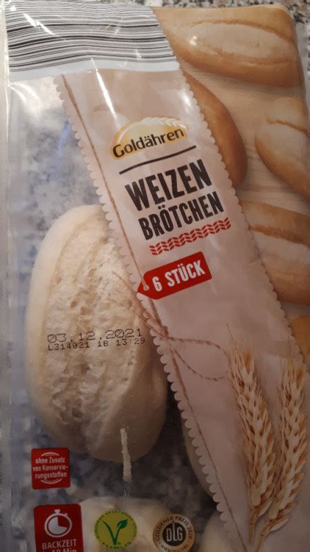 Goldähren Weizen Brötchen Aldi Kalorien Neue Produkte Fddb