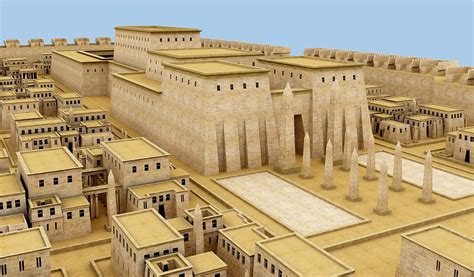 3D Model Ancient Egyptian City VR AR Low Poly CGTrader