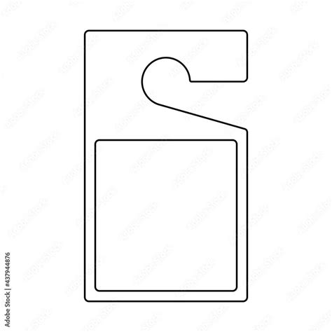 Blank Parking Permit Hang Tag Outline Template Clipart Image Stock