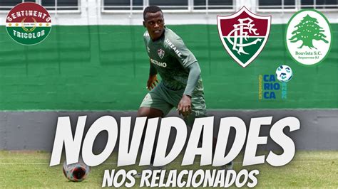 NOVIDADES NA LISTA DOS RELACIONADOS DO FLUMINENSE PARA ENFRENTAR O BOA