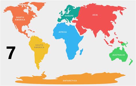 Seven Continents With Labels Diagram Quizlet