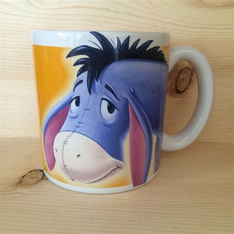 Disney Store Eeyore Coffee Mug Smile And Get It Over With Large Oz