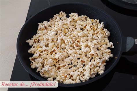 Receta Cómo hacer palomitas de maíz caseras en sartén o en