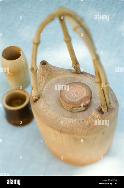 Bamboo Tea Set Stock Photo Alamy