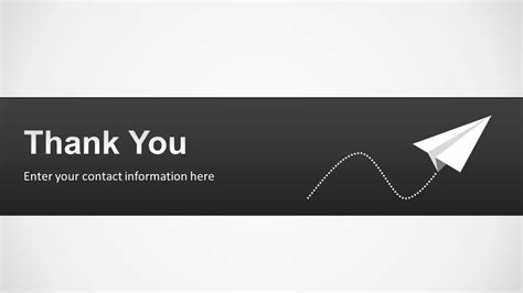 Thank You Slide Design for PowerPoint with Paper Plane - SlideModel