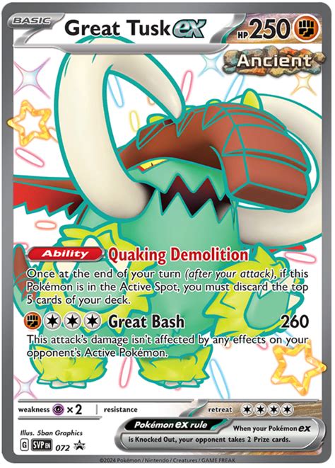 Great Tusk Ex Scarlet Violet Promos Pokemon Card