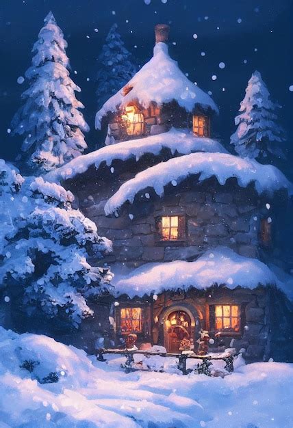 Christmas Cabin Wallpaper