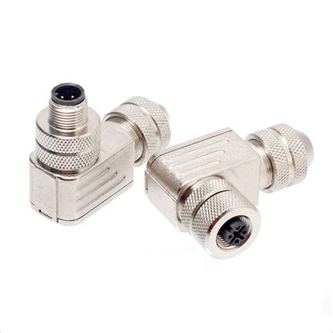 Right Angle M12 Field Wireable Connector 8 Pin Shine Industry