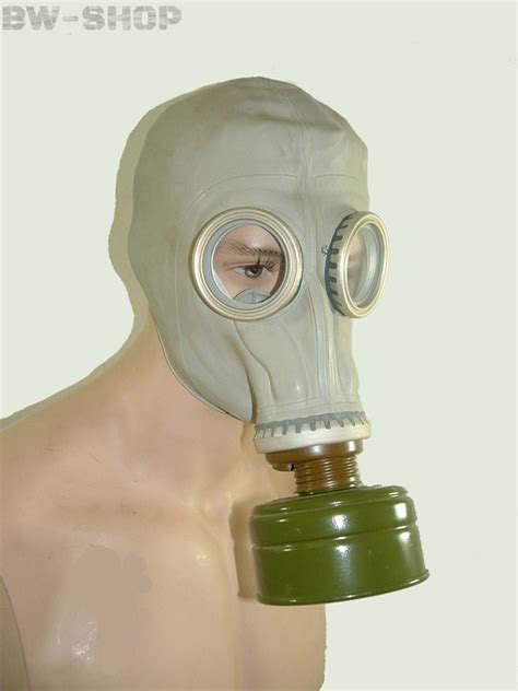 Original Nva Gasmaske Grau Latex