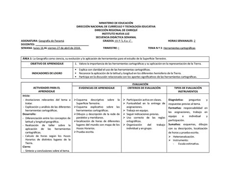 Planificaciones para guiarme MINISTERIO DE EDUCACIÓN DIRECCIÓN