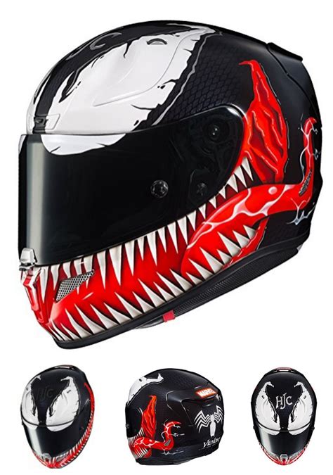 Motorcycle Helmets VENOM SPIDERMAN DECALS FOR MOTORCYCLE HELMET