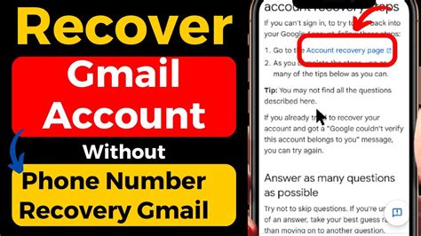 How To Recover Gmail Password Without Recovery Email And Phone Number